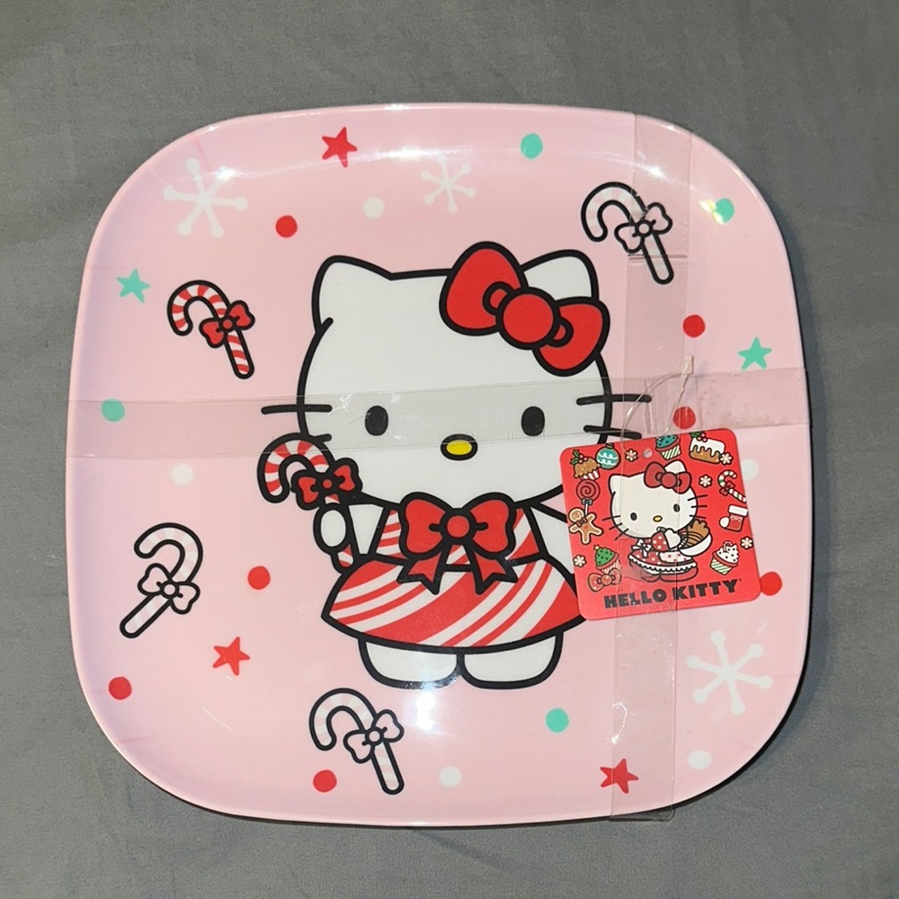 Hello Kitty Pink and Red Festive Plate